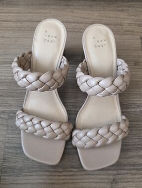 A New day Braided Strap Sandal Heels -8